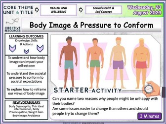 Body image & Pressure KS5 PSHE