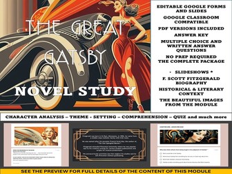 A Novel Study Module for The Great Gatsby - Literary Module