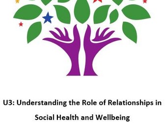 U3 Understanding the Role of Relationships in Social Health and Wellbeing work booklet