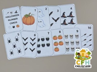 Halloween Number Cards – EYFS Maths Counting 1–10