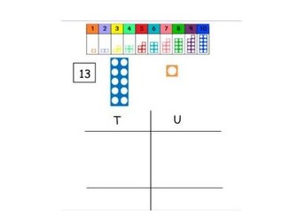 KS1: Tens and Units Activity Using Numicon - Teen Numbers