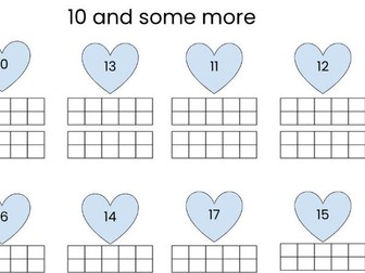 making teen numbers tens frame