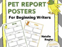 Pet Report Posters: Tiered Templates for Beginning Writers