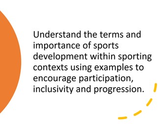 Full Unit 19: Development and Provision of Sport and Physical Activity