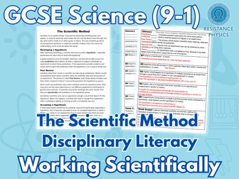 The Scientific Method - Working Scientifically Disciplinary Literacy for GCSE Science