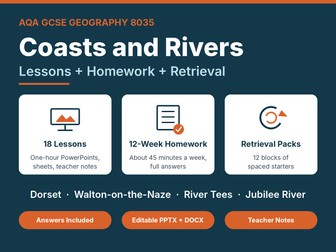 Coasts and Rivers: AQA GCSE Topic Bundle