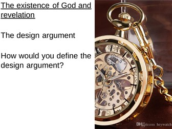 design arguments for the existence of God