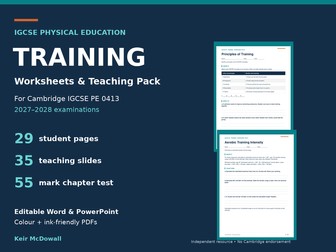IGCSE PE - Training