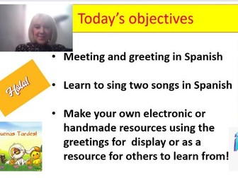 SPANISH LESSONS FOR THE PRIMARY SCHOOL: Programme 1 VIDEO/VOICED