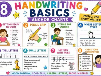 Handwriting Basics Early Level Anchor Charts