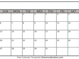 printable blank calendar templates teaching resources