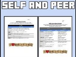Self and Peer Editing Checklist (Editable in Google Docs)