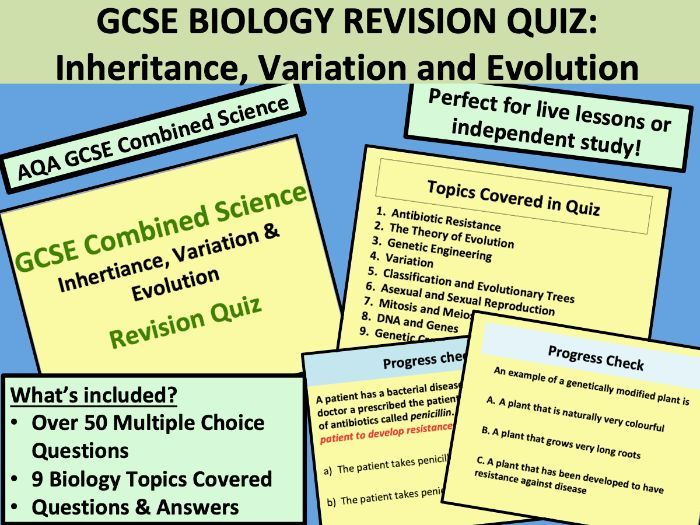 AQA GCSE Biology: Inheritance, Variation And Evolution | Teaching Resources