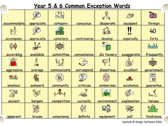 YEAR 5 & 6 COMMON EXCEPTION WORDS