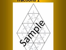 Adding and subtracting fractions 1 – Math puzzle
