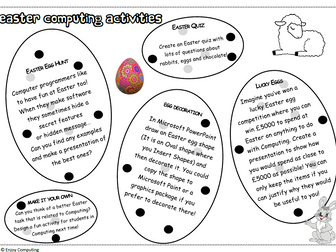 Easter ICT/Computing Activities