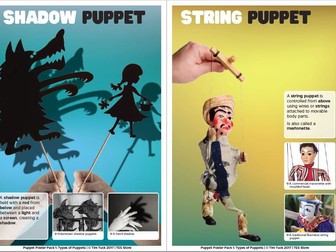 Puppet Poster Pack 1 - Types of Puppets