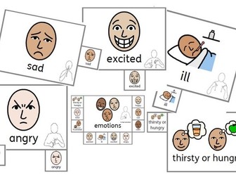 Tabbed emotion  lanyard Wigit & Makaton