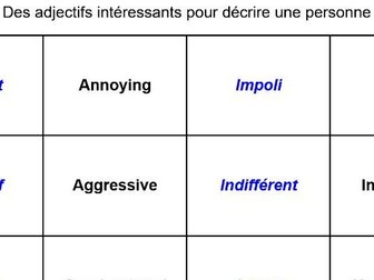 French GCSE Flashcards: Adjectives to describe people