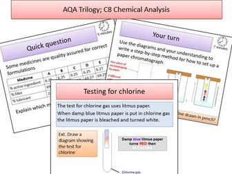 AQA Trilogy C8 Chemical analysis