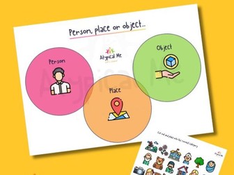 Person, Place or Object Sorting Worksheet