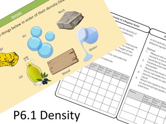 P6.1 Density Lesson and Required Practical