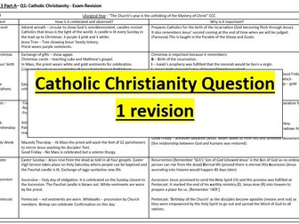 Catholic Christianity WJEC Revision