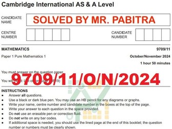 9709/11/O/N/2024 - WORKED SOLUTION