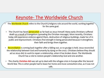 Role of the World Wide Church