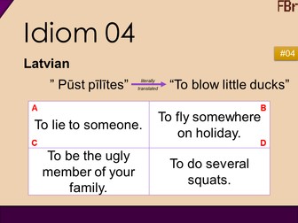 Form Quiz: Idioms