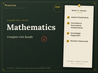 IGCSE Maths (0580) Complete Unit 6 pack