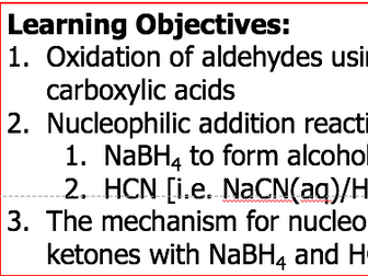 OCR Chemistry 6.1.2 Carbonyl Compounds (Pt. 1)