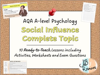 A-LEVEL PSYCHOLOGY - SOCIAL INFLUENCE TOPIC [COMPLETE TOPIC]