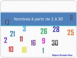 French: Numbers 1-30