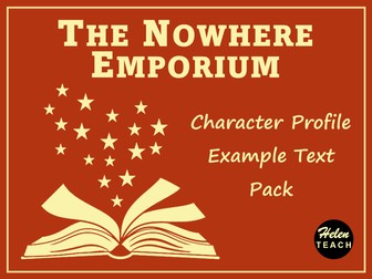 The Nowhere Emporium Character Profile Example Text Pack