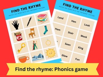 Find the rhyme: Phonics game
