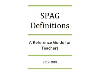 SPAG Definition Reference Guide for Teachers