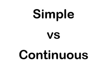 Present simple tense vs Present continuous tense