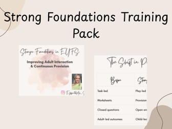 Strong Foundations EYFS Training Pack