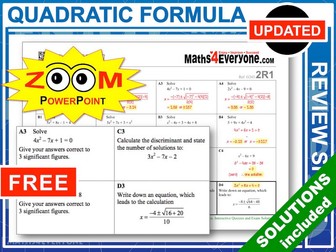 Solving Quadratic Equations Resources | Tes