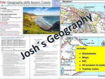 GCSE Geography Coasts Map Skills Lesson - Suitable for all exam boards!