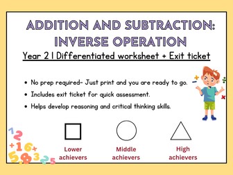 Year 2| Addition & Subtraction| Inverse operation