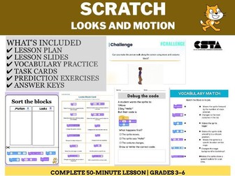 Scratch Coding Lesson: Motion and Looks Blocks | Elementary Computer Science Lesson