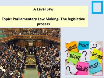 A Level Law  Topic: Parliamentary Law Making- The legislative process