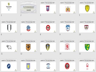 Championship Football Badges Quiz - Tutor Activities