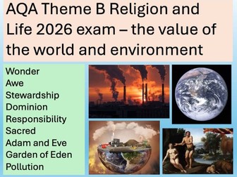 AQA Religious Studies Theme B - value and the environment