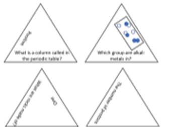 Periodic table and electrolysis revision tarsia