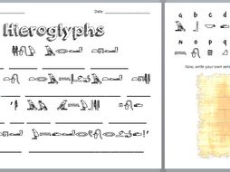 Ancient Egyptian Hieroglyphics - Coded Message Activity | Teaching ...