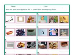 Phonics Consonant Blend FR Photo Worksheet