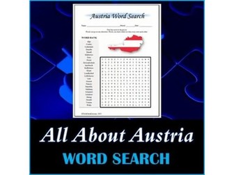 All About Austria Word Search Puzzle
